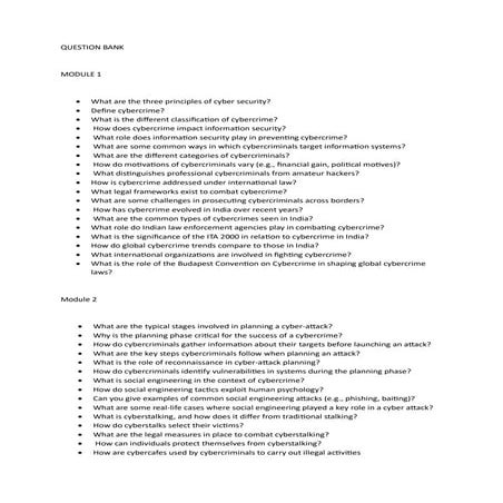 QUESTION BANK CYBER OPEN ELECTIVE.pdfjjj | PDF