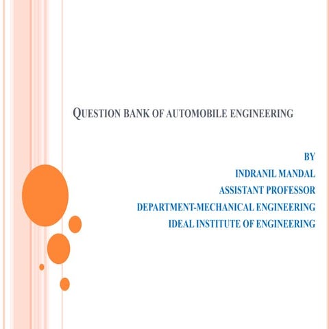 Question bank of automobile engineering