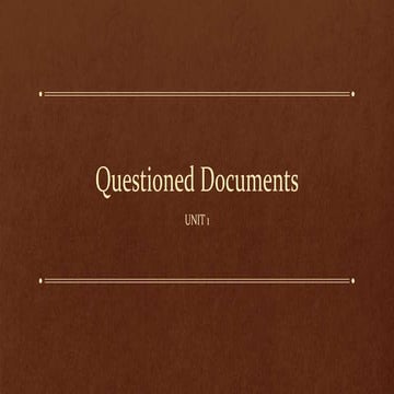 Questioned documents Full PPT