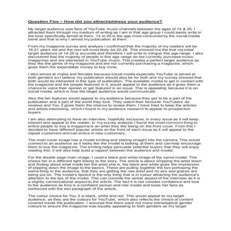 Question Five Final Draft