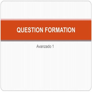 question formation upper intermediate