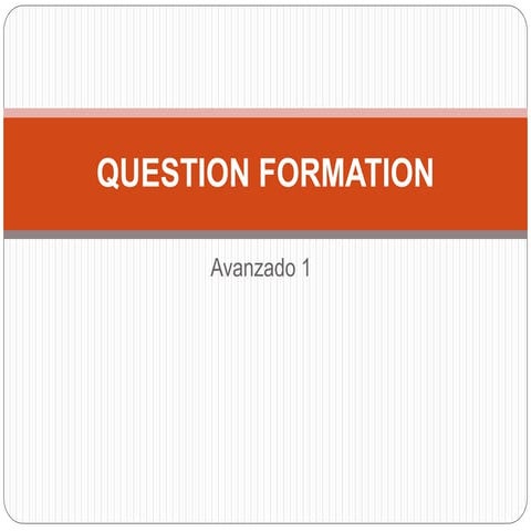 question formation upper intermediate