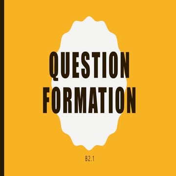 Question formation