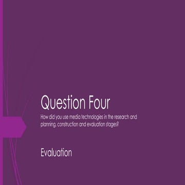 Question Four: Evaluation | PPTX