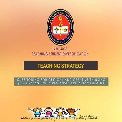 Questioning for critical and creative thinking