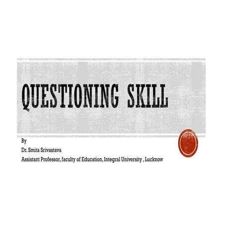 Questioning skill pdf