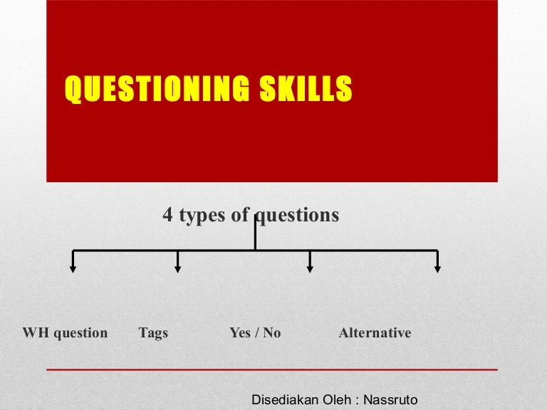Questioning skills
