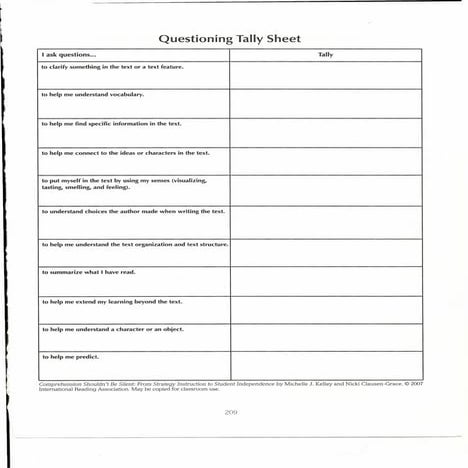 Questioning tally sheet[1] | PDF
