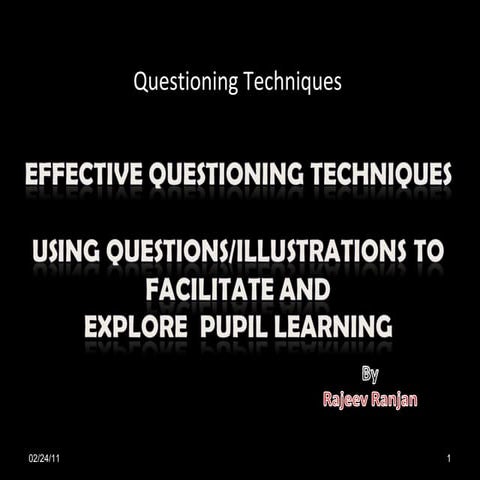 Questioning technique