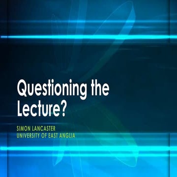 Questioning the lecture
