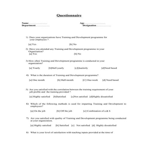 Questionnaire