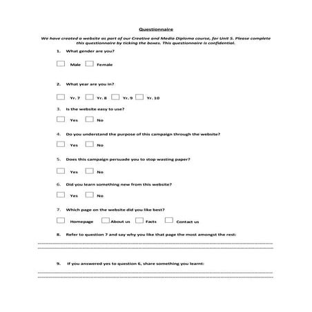 Quantitative questionnaire | DOCX