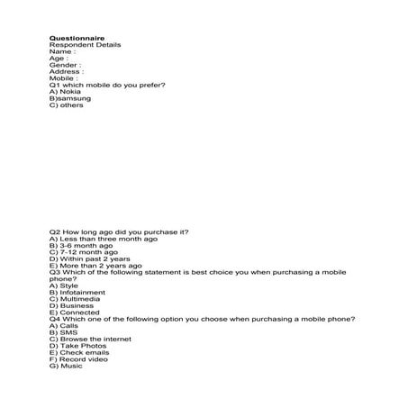 Questionnaire