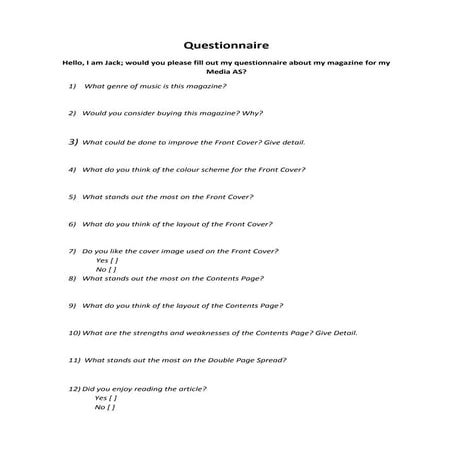 Questionnaire