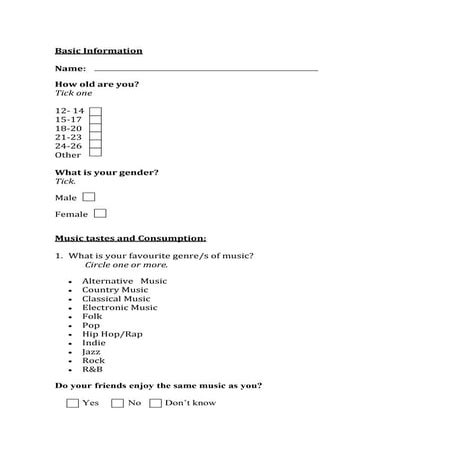 Media Questionnaire | DOCX