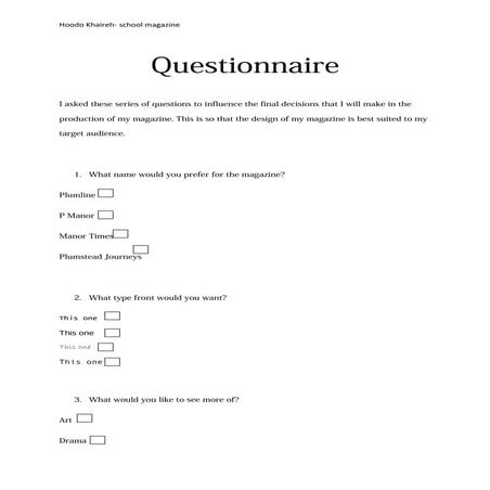 Questionnaire 