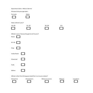 Music Genre Questionnaire