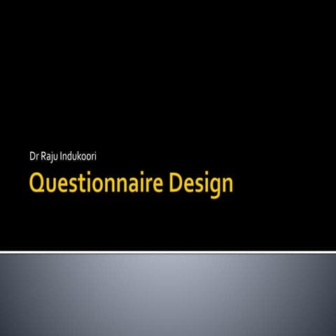 Questionnaire | PPTX