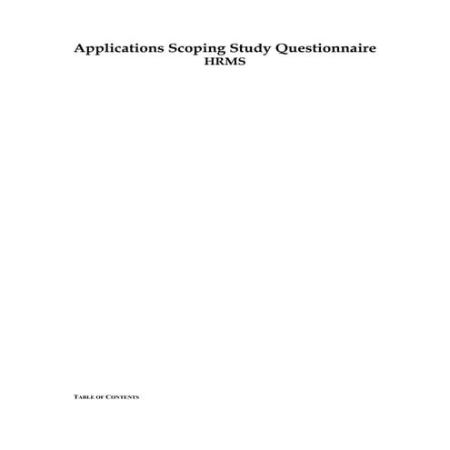 Questionnaire implementation - hrms