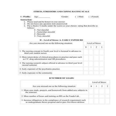 Coping Skills Scale of College Student