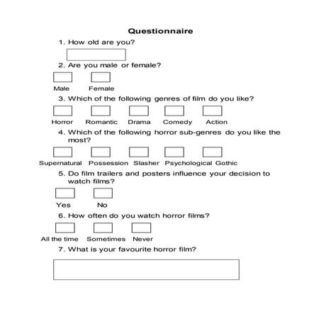 Questionnaire 1