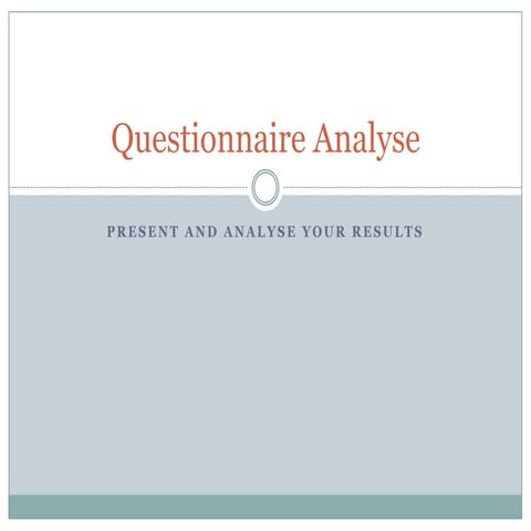 Questionnaire analyse