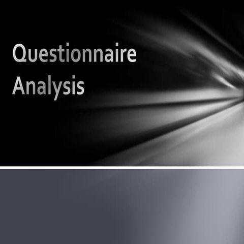 Questionnaire analysis