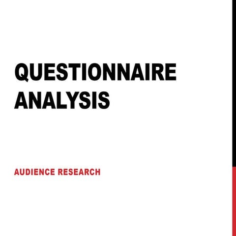 Questionnaire analysis