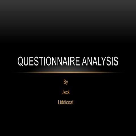 Questionnaire analysis