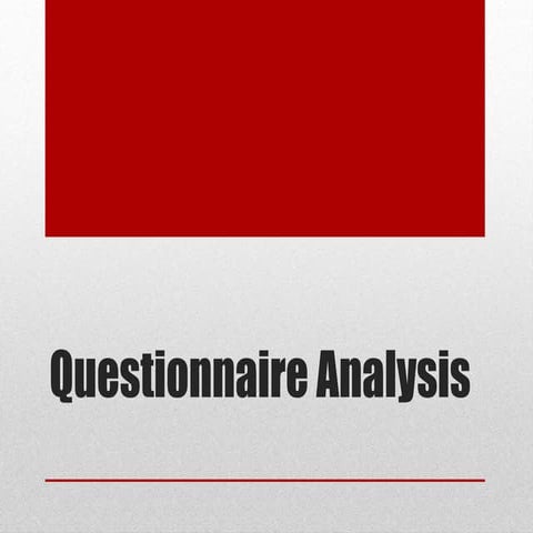 Questionnaire analysis 