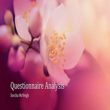 Questionnaire analysis