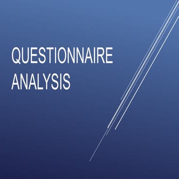 Questionnaire analysis