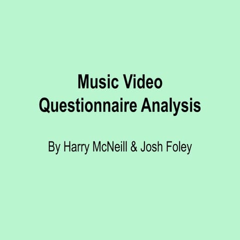 Questionnaire analysis