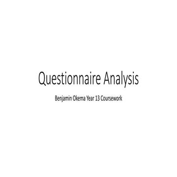 Audience questionnaire pptx | PPTX