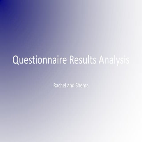 Analysis of audience questionnaire | DOCX