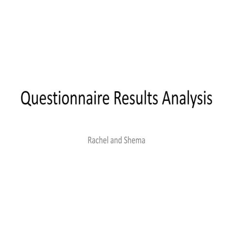 Analysis of audience questionnaire | DOCX
