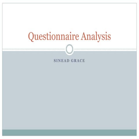 Questionnaire analysis