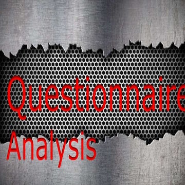 Questionnaire analysis