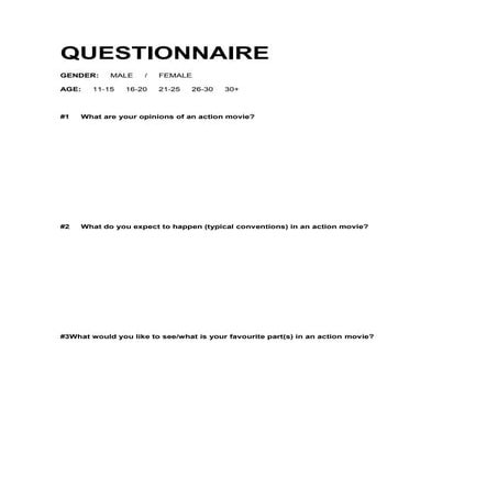 Questionnaire Analysis
