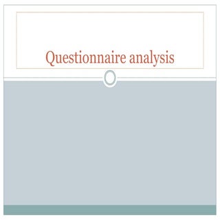Questionnaire analysis ee