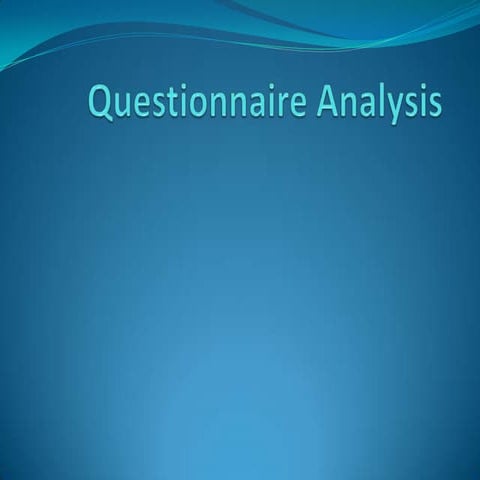 Questionnaire analysis stephen