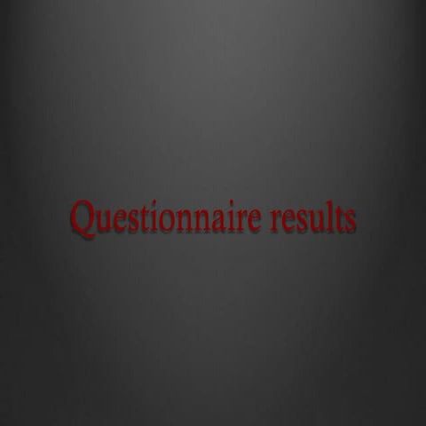 Questionnaire answer charts