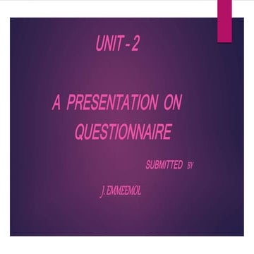 Questionnaire assigment   j. emmeemol