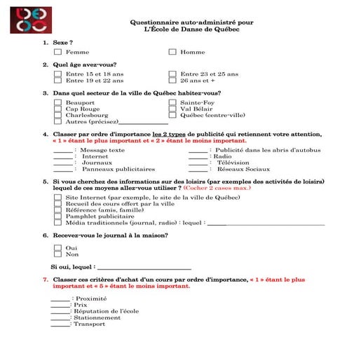Quantitative questionnaire | DOCX