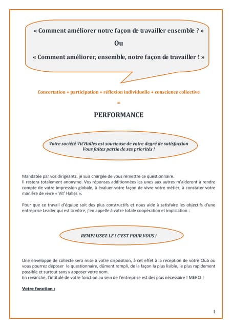 Questionnaire de satisfaction des e...