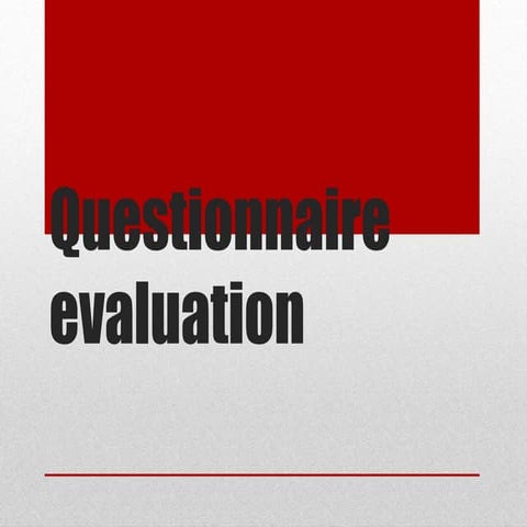 Target audience questionnaire analysis | PPTX