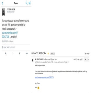 SHOWING Twitter and email posts