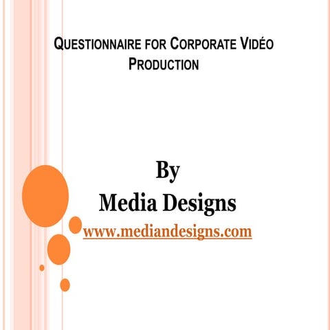 Questionnaire for corporate video production | PPTX