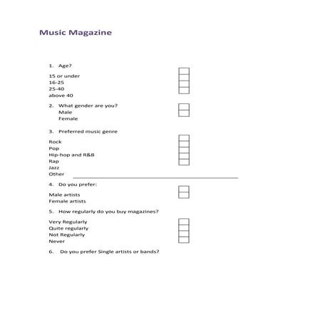 Questionnaire | DOCX