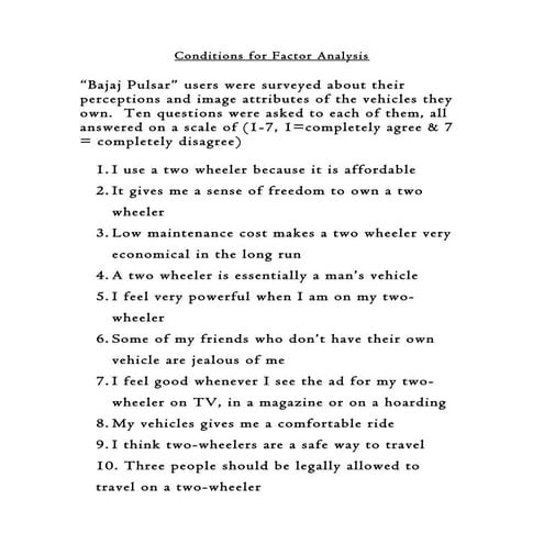 Questionnaire for pulser